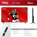 TCL 55-Inch Class Q65 QLED 4K Smart TV with Fire TV (55Q651F, 2024 Model), Dolby Vision, HDR PRO+, Dolby Atmos, Alexa Built-in with Voice Remote, Appl