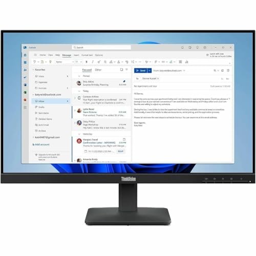 Lenovo - ThinkVision 23.8" IPS LED FHD 100hz Monitor (HDMI, VGA) - Raven Black