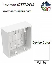 2-Gang 1.89 in. Box Depth Surface Mount Back Box, White 42777-2WA