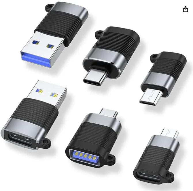 [P-000056] AreMe USB C Adapter, Micro USB Male to USB C Female, USB 3.0 USB Adaptor Male to USB C Female, USB Type-C Male to USB 3.0 Female Converter Connector