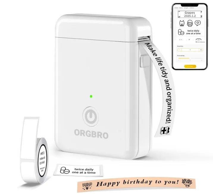 [P-000126] ORGBRO Mini Label Printer with  X1 Tape