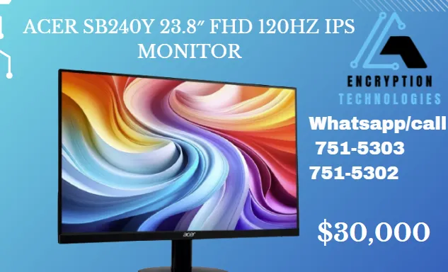 [P-000156] Acer SB240Y 23.8″ FHD 120Hz IPS  Monitor