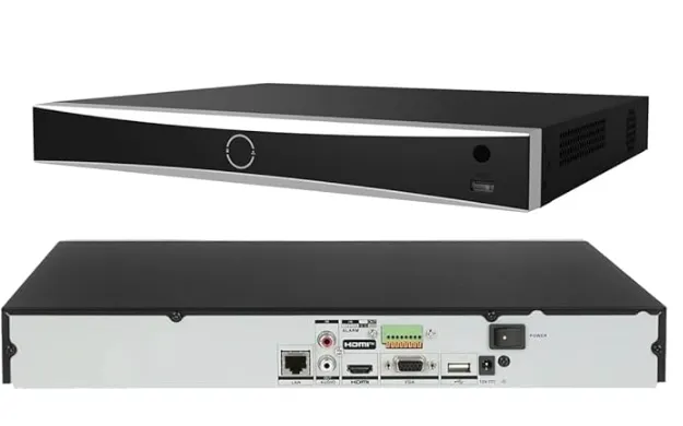 Hik 4K 8MP 32 Channel Acusense DS-7632NXI-K2 NVR with【No POE Ports】, 【2 SATA Hard Drive Spaces】, Human/Vehicle Detection, Up to 4K 12MP IP Cameras, Hard Drive Not Included